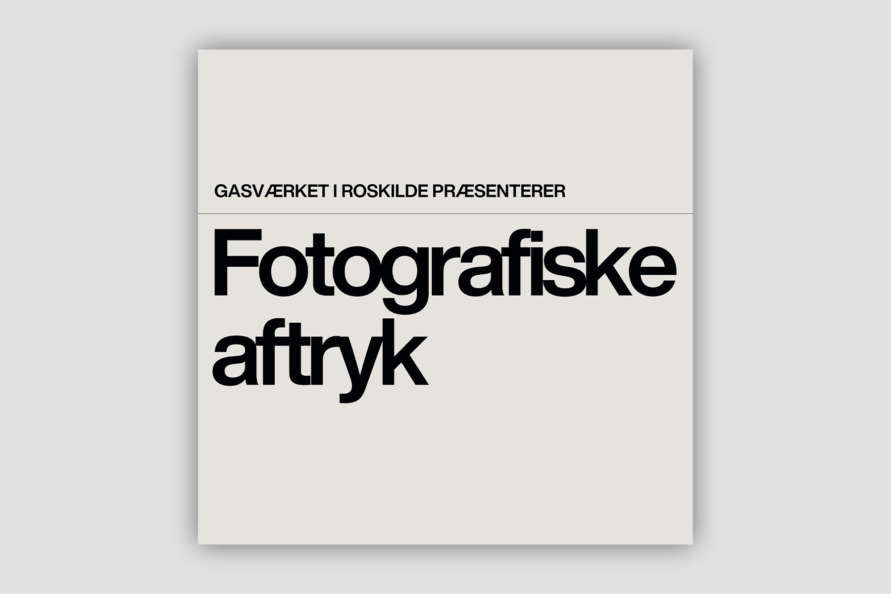Fotografiske aftryk på Gasværket